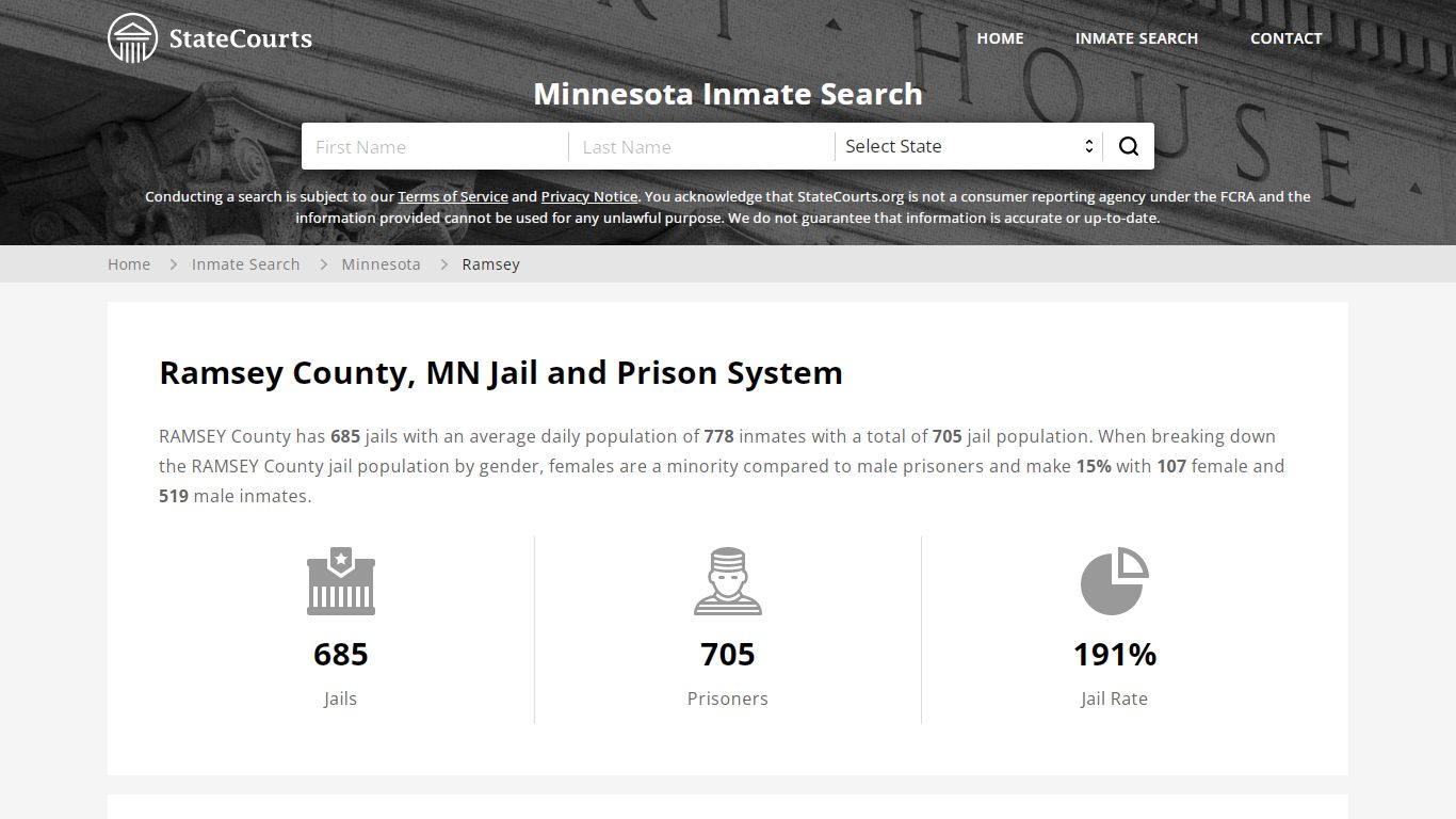 Ramsey County, MN Inmate Search - StateCourts