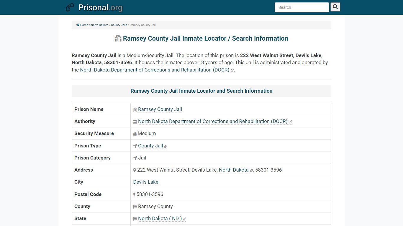 Ramsey County Jail-Inmate Locator/Search Info, Phone, Fax ...